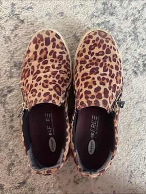 Dr. Scholl's Leopard Print Slip-On Sneakers - Tan & Brown